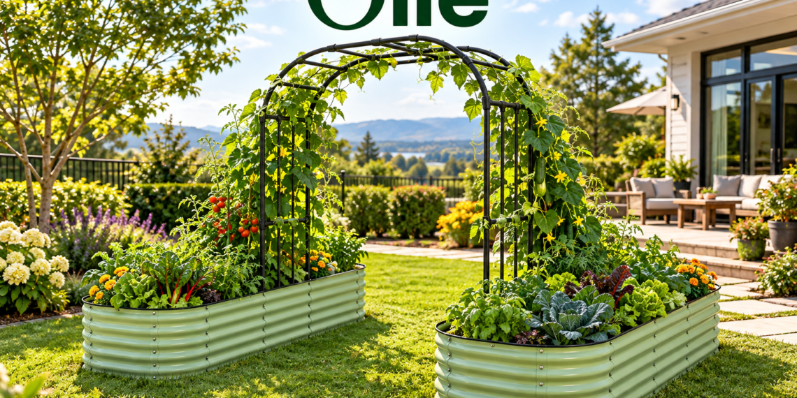 Olle Gardens 2-Pack 17″ Raised Beds & Arch Trellis Bundle Review