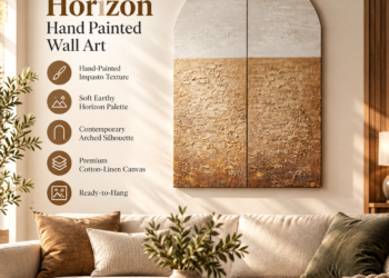 Horizon Hand Painted Wall Art Review: Heavy Impasto Arched Canvas