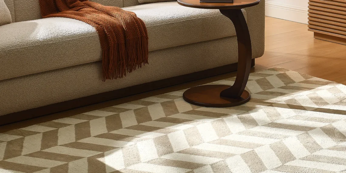 Karve Performance Rug Review: Herringbone Neutral Area Rug