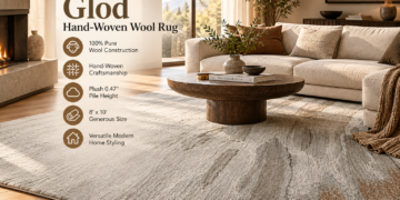 Glod Hand-Woven Wool Rug Review: Scandinavian Fjord Abstract Area Rug