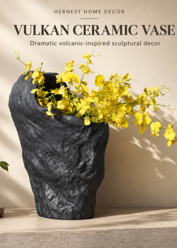 Vulkan Ceramic Vase Review: Dramatic Volcanic-Inspired Sculptural Decor