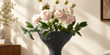 Bunad Ceramic Vase Review: Dramatic Volcanic Texture Pedestal Centerpiece