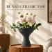 Bunad Ceramic Vase Review: Dramatic Volcanic Texture Pedestal Centerpiece